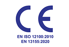CE certification — EN ISO 12100:2010 and EN 13155:2020
