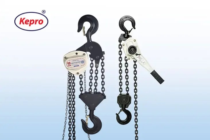 Manual chain pulley block and lever hoist for industrial lifting
